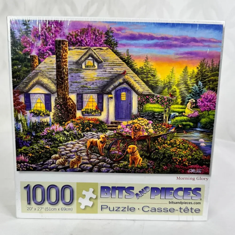Bits and Pieces Morning Glory By Cody Carlson 1000 Piece Jigsaw‎ Puzzle.